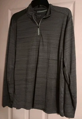 * Bcg * Мужская рубашка, размер Med, зеленовато-серый цвет, длинным рукавом, молнии воротник - Изображение 1 из 4