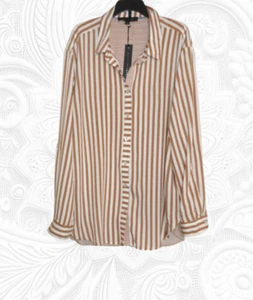 Jane + Delancey XL Striped Long Sleeve Blouse - NWT - Foto 1 di 2