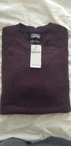 BNWT NEXT Premium Lambswool Jumper Size XL - Stunning Burgundy - RRP £60 - Picture 1 of 8
