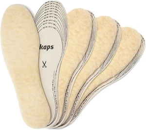 Juego de Plantillas de Invierno Kaps, 4 x Inserciones de Lana de Oveja para Zapatos y Botas, Cálidas y... - Imagen 1 de 7