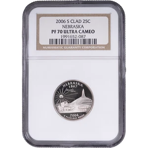2006-S Clad Nebraska State Quarter - Proof ~ NGC PF 70 ULTRA CAMEO - Picture 1 of 2