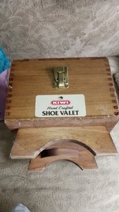 KIWI Vintage HECHO A MANO Zapato SHINE Valet MADERA Caja ~ SIN Contenido Pátina - Imagen 1 de 4