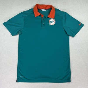 Polo Miami Dolphins uomo piccola verde acqua NFL calcio Nike Dri Fit On Field - Foto 1 di 20
