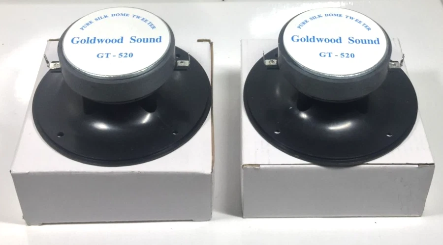 2 Goldwood Sound GT-520 Silk Dome 1" Tweeters 100 Watt cada 8ohm FRETE GRÁTIS - Imagem 1 de 4