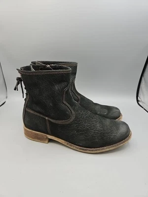 Josef Seibel Sienna 01 Botas Mujer 7.5 38 Negro Corbata Trasera Cuero Botines Tobillo Foto 1 de 4