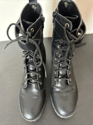 Juicy Couture Mujer Botas Negras Con Detalle Dorado Talla 8.5 No En Caja Foto 1 de 4