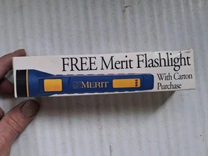Merit Cigarettes Flashlight Blue 6.5 Inches New With Box - Picture 1 of 3