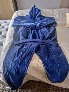 Ivy Park Adidas Blue Corduroy Tracksuit Size UK XL - Picture 1 of 6