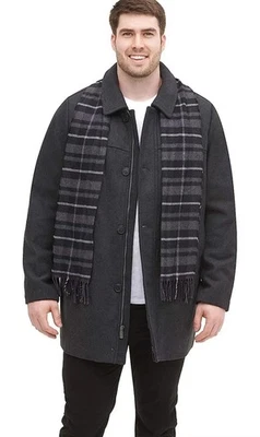 Dockers Men's Weston Wool Blend Coat Black Sz XL Tall * No Scarf - Image 1 of 4