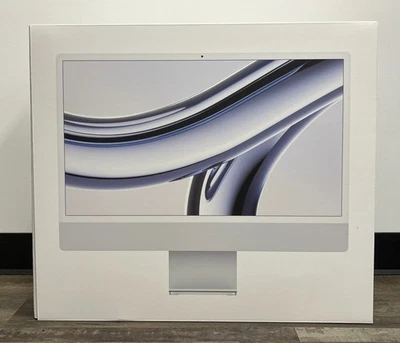 NEW Apple iMac 24" 4.5K 512GB SSD, M3, 8GB RAM Silver A2874 Brand New SEALED NIB - Image 1 of 4
