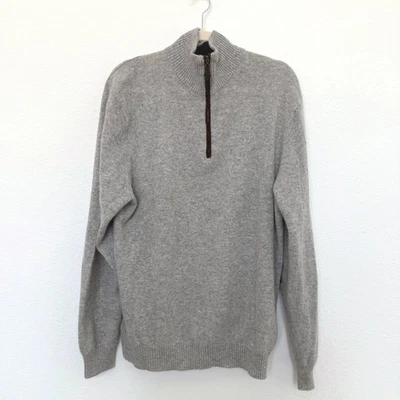 Suéter de cachemir Alan River para hombre talla XL gris silencioso de lujo dinero antiguo preppy Foto 1 de 4