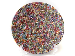 Venezianisches Glas Murano Elcole Moretti Millefiori Teller 19 cm - Bild 1 von 9