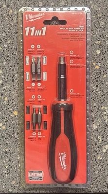 NEW Milwaukee 48-22-2761 11-in-1 Multi-tip Screwdriver With Torx Drive Bits - Image 1 of 4