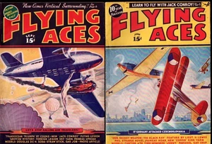 Flying Aces Lot of 3-June/Aug/Sept 1938 Al McWilliams- Schomburg Covers-Bedsheet - Picture 1 of 4