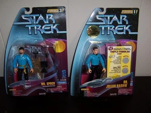 Star Trek Warp Factor Serie Actionfiguren Mr. Spock, Dr. Bashir, 2 Stück Neu in OVP - Bild 1 von 5