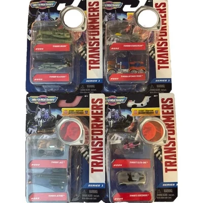 2022 Micro Machines Transformers Series 1 Lot of 4 OPTIMUS STARSCREAM BRAWL JAZZ - Image 1 of 4