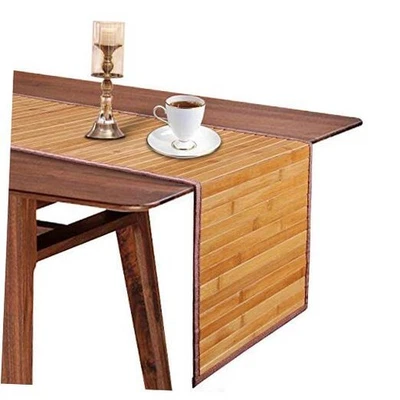 Manteles individuales y corredores de mesa de bambú para mesa de comedor, mesa 12*72 pulgadas originales Foto 1 de 4