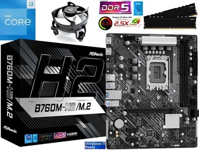 Aufrüstkit PC Bundle Intel Core i3-13100F bis 64GB DDR5 mit TPM 2.0 ASRock B760M - Bild 1 von 4