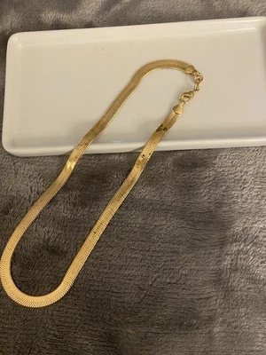 14k золото заполненное красивый 14 дюймов цепочка ожерелье не штамп  - Изображение 1 из 4