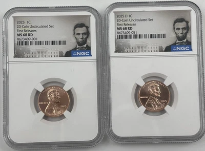 2025 P D Penny Abraham Lincoln Shield Cent NGC MS 68 ⭐FIRST RELEASES⭐ SHIPS NOW - Image 1 of 3
