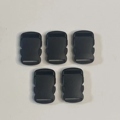 Lot of 5 Black Plastic Parachute Buckle Clasps  - Image 1 of 4