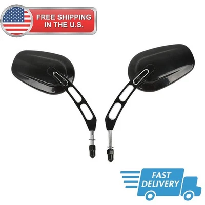 Espejos retrovisores negros para motocicleta Harley Davidson Heritage Softail Classic Foto 1 de 4