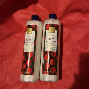 Avon Festive Apple & Black Cherry Body Wash 500ml X 2 Ideal Stocking Fillers New - Picture 1 of 1