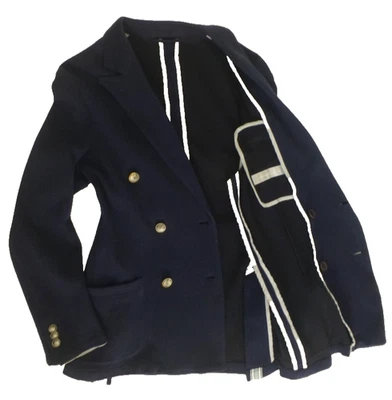 Ring Jacket Blazer L Blue Excellent Condition Jacket Sport Coat Japan Cotton - Image 1 of 4