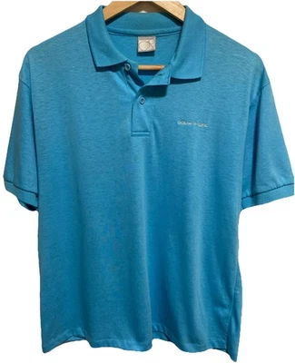 Vintage Men’s S Ocean Pacific OP Surf 90’s Blue Surfing Button Sharp Polo Shirt - Image 1 of 4