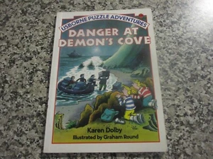 USBORNE PUZZLE ADVENTURES - DANGER AT DEMON'S COVE- KAREN DOLBY - PB Book 1988 - Picture 1 of 3