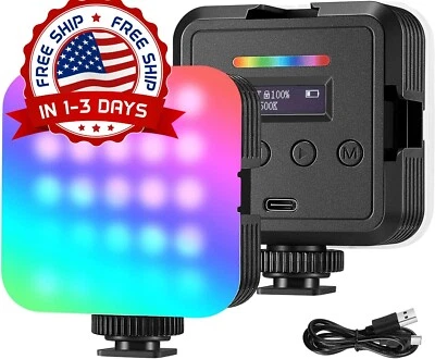 Luz de vídeo RGB magnética fotografía portátil iluminación Selfie recargable NEW - Image 1 of 4