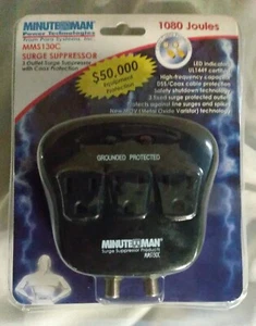 BRAND NEW SEALED Minuteman MMS Series Triple Outlet Surge Suppressor 1080 Joules - Picture 1 of 9