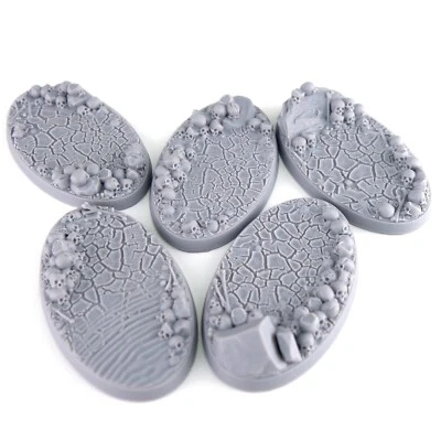 60x35mm Skull Bases x5 = Resin Oval Bike Cavalry Horse LegendGames
