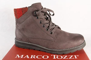 Marco Tozzi Boots Ankle Boots Shoes Gray NEW - Picture 1 of 7