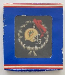 MIAMI DOLPHINS NFL PEWTER HOLIDAY CHRISTMAS ORNAMENT PATEL GIFTWARE CS C18 - Picture 1 of 2