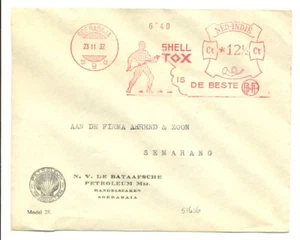 DUTCH INDIES -1932 CV -RED METER MARK 12½ Ct. =SHELL-- BPM -SOERABAJA =VF  - Bild 1 von 1