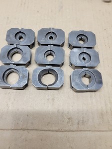 Set of 9 Used Unbranded Type O Hex Mechanical Crimper Crimping Dies Die Set