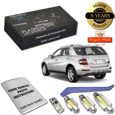 Mercedes ML W164 LED Interior Kit Premium 19 SMD Bulbs White Error Free X164 - Image 1 of 4