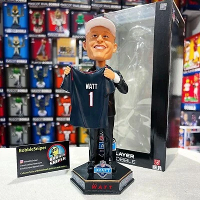 Bobblehead exclusivo de la NFL JJ WATT Houston Texans Wisconsin Badgers "Día del Draft" Foto 1 de 4