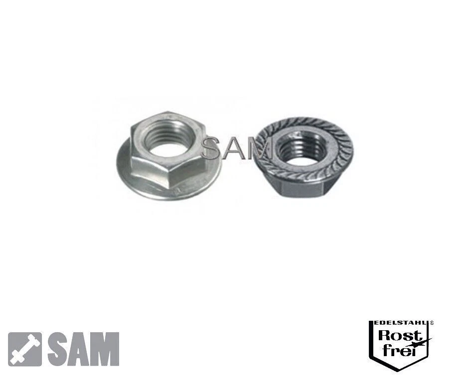 1 UNF Flanschmutter verzahnt DIN 6923 A2 1/2" - 20 - Bild 1 von 1