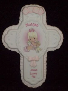 NEW MORGAN BABY CROSS BY ENESCO PRECIOUS MOMENTS COLLECTIBLE KEEPSAKE - Picture 1 of 4