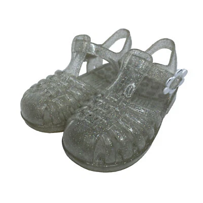 Sandalias The Childrens Place Niñas Talla 6 Gelatina Transparente Plateadas Brillo Informales Verano Foto 1 de 4