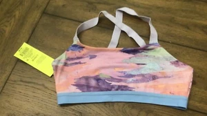 All in Motion Girl's criss Cross Back Rainbow Print Sports Bra Large (10/12) - Picture 1 of 4