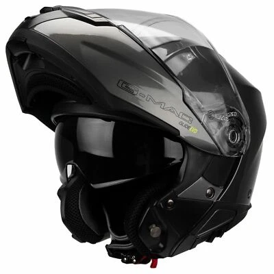 G-Mac Glide Evo Modular DVS Flip Up Front Motorcycle Helmet - Gun Metal Grey - Image 1 of 4