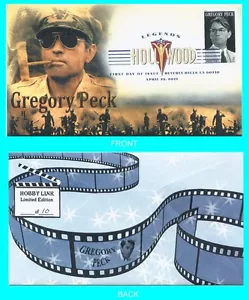 Copertina primo giorno Gregory Peck con annullamento colore tipo 5 - Foto 1 di 1