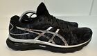 Asics Mens Gel Nimbus 24 Platinum Black Running Shoes Sneakers Size 11 1011B358