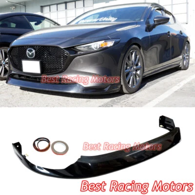 Para Mazda 3 2019-2025 5 puertas hatchback estilo MZ parachoques delantero labio (ABS) Foto 1 de 3