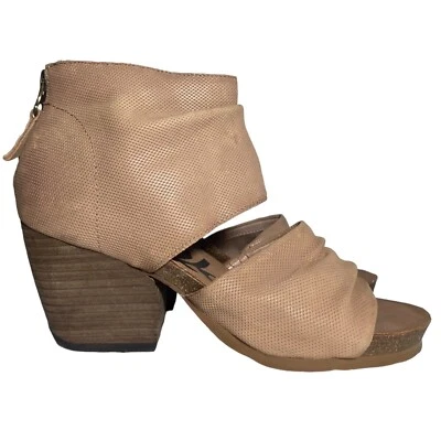 Sandalia OTBT Pachulí Punta Abierta Para Mujer Talla 6.5 M Cuero Tostado Plantilla Corcho Boho Foto 1 de 4