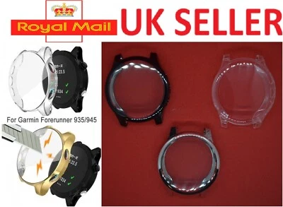 PAPG SPORTS Blende Protector für Garmin Forerunner 935 945 Uhr Display Cover Case Bumper UK