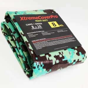 Cubierta protectora multipropósito LPA 8' x 10' CAMUFLAJE 8 mil con ojal - Imagen 1 de 3